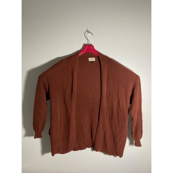 Universal Thread Womens Rust Open-Front Cardigan Sweater L Cotton Blend - Picture 1 of 3